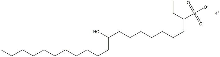 11-Hydroxydocosane-3-sulfonic acid potassium salt Struktur