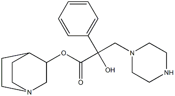 2-Hydroxy-2-phenyl-3-(1-piperazinyl)propionic acid 3-quinuclidinyl ester Struktur