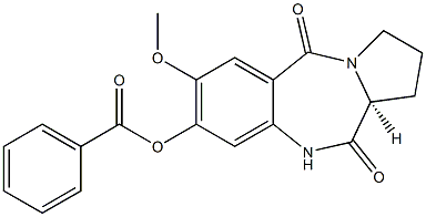 (11aS)-2,3-Dihydro-8-benzoyloxy-7-methoxy-1H-pyrrolo[2,1-c][1,4]benzodiazepine-5,11(10H,11aH)-dione Struktur