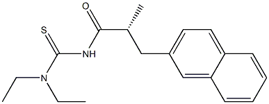 (-)-1,1-Diethyl-3-[(R)-2-methyl-3-(2-naphtyl)propionyl]thiourea Struktur