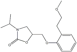 3-(1-Methylethyl)-5-[[2-(2-methoxyethyl)phenyl]oxymethyl]oxazolidin-2-one Struktur