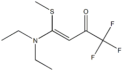 1,1,1-Trifluoro-4-(diethylamino)-4-(methylthio)-3-buten-2-one Struktur