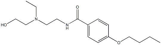 4-Butoxy-N-[2-[ethyl(2-hydroxyethyl)amino]ethyl]benzamide Struktur