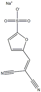 5-(2,2-Dicyanoethenyl)furan-2-sulfonic acid sodium salt Struktur