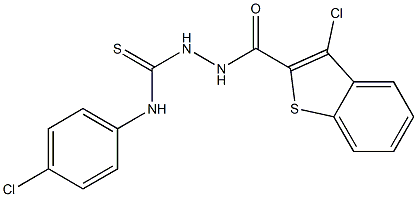 3-Chloro-N'-[(4-chlorophenyl)thiocarbamoyl]benzo[b]thiophene-2-carbohydrazide Struktur