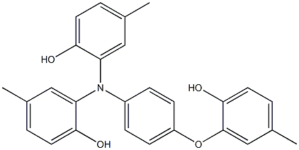 N,N-Bis(2-hydroxy-5-methylphenyl)-4-(2-hydroxy-5-methylphenoxy)benzenamine Struktur