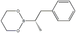 2-[(S)-1-Methyl-2-phenylethyl]-1,3,2-dioxaborinane Struktur