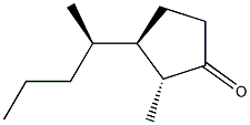 (2R,3R)-2-Methyl-3-[(1R)-1-methylbutyl]cyclopentanone Struktur