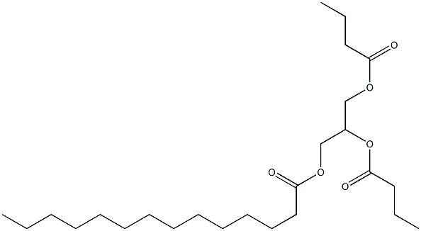 (-)-D-Glycerol 3-myristate 1,2-dibutyrate Struktur