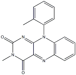 3-Methyl-10-[2-methylphenyl]pyrimido[4,5-b]quinoxaline-2,4(3H,10H)-dione Struktur