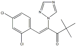 (Z)-1-(2,4-Dichlorophenyl)-4,4-dimethyl-2-(1H-1,2,4-triazol-1-yl)-1-penten-3-one Struktur