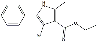 4-Bromo-2-methyl-5-phenyl-1H-pyrrole-3-carboxylic acid ethyl ester Struktur