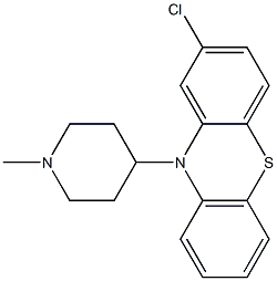 2-Chloro-10-(1-methyl-4-piperidinyl)-10H-phenothiazine Struktur