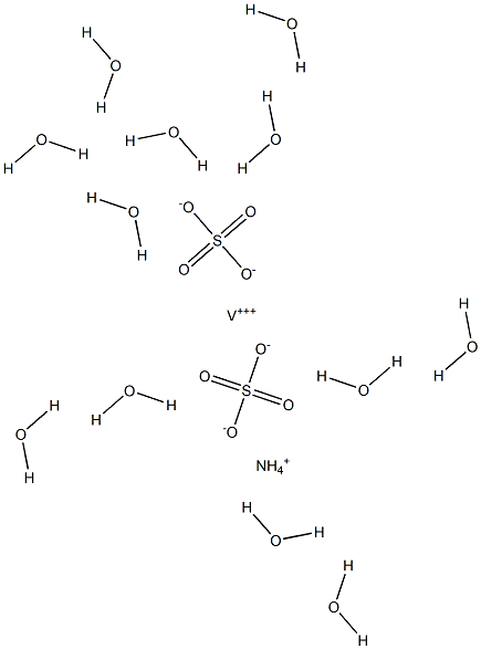 Ammonium vanadium(III) bissulfate dodecahydrate Struktur