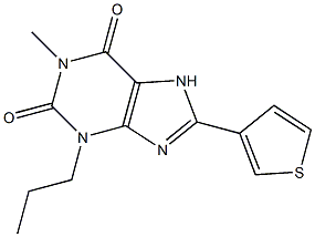 1-Methyl-3-propyl-8-(3-thienyl)xanthine Struktur