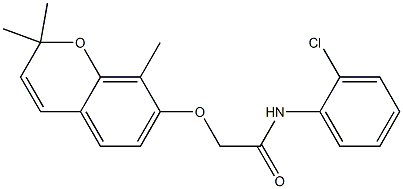 2-[[2,2-Dimethyl-8-methyl-2H-1-benzopyran-7-yl]oxy]-2'-chloroacetanilide Struktur