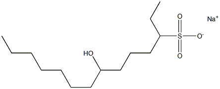 7-Hydroxytetradecane-3-sulfonic acid sodium salt Struktur