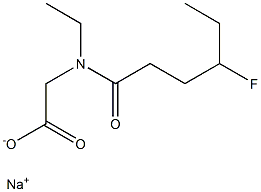 N-Ethyl-N-(4-fluorohexanoyl)glycine sodium salt Struktur