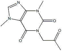 3,7-Dimethyl-1-acetonylxanthine Struktur