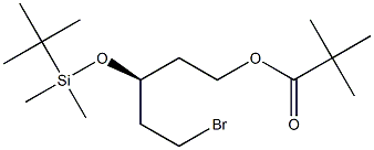 (S)-5-Bromo-3-(tert-butyldimethylsilyloxy)-1-pivaloyloxypentane Struktur