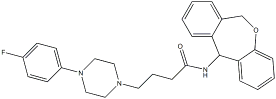 4-[4-(4-Fluorophenyl)-1-piperazinyl]-N-[(6,11-dihydrodibenz[b,e]oxepin)-11-yl]butyramide Struktur