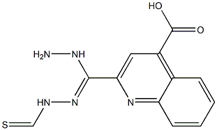 2-[Hydrazino(thiocarbonyl)hydrazonomethyl]quinoline-4-carboxylic acid Struktur