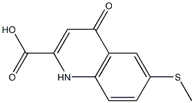 6-Methylthio-1,4-dihydro-4-oxoquinoline-2-carboxylic acid Struktur