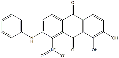 2-Anilino-7,8-dihydroxy-1-nitroanthraquinone Struktur