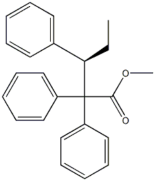 [R,(+)]-2,2,3-Triphenylvaleric acid methyl ester Struktur