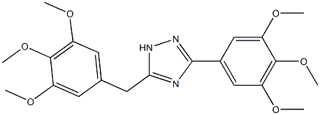 5-(3,4,5-Trimethoxybenzyl)-3-(3,4,5-trimethoxyphenyl)-1H-1,2,4-triazole Struktur