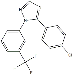 1-(3-Trifluoromethylphenyl)-5-(4-chlorophenyl)-1H-1,2,4-triazole Struktur