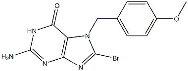 8-Bromo-7-(4-methoxybenzyl)guanine Struktur