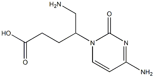 4-[(4-Amino-1,2-dihydro-2-oxopyrimidin)-1-yl]-5-aminopentanoic acid Struktur