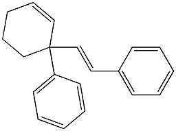 3-Phenyl-3-[(E)-2-phenylethenyl]-1-cyclohexene Struktur