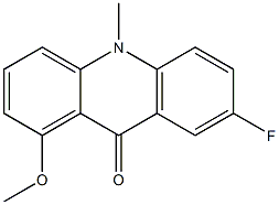 7-Fluoro-10-methyl-1-methoxyacridin-9(10H)-one Struktur