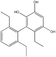 5-Ethyl-6-(2,6-diethylphenyl)benzene-1,2,4-triol Struktur