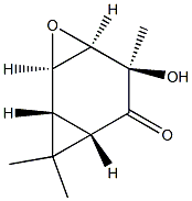 (1R,2R,4R,5R,7S)-5-Hydroxy-5,8,8-trimethyl-3-oxatricyclo[5.1.0.02,4]octane-6-one Struktur