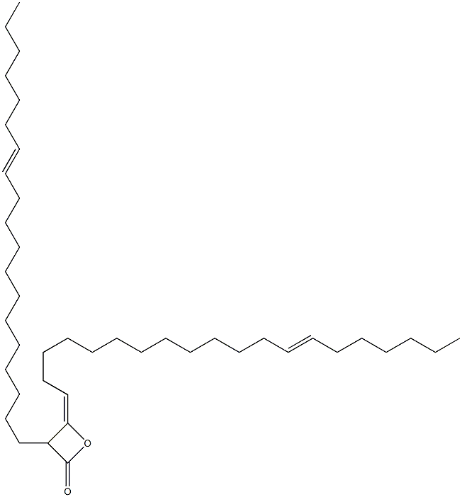 3-(12-Nonadecenyl)-4-(13-icosen-1-ylidene)oxetan-2-one Struktur