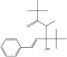 5-tert-Butyl-5-hydroxy-2,2,4-trimethyl-7-phenyl-6-hepten-3-one Struktur