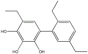 4-Ethyl-6-(2,5-diethylphenyl)benzene-1,2,3-triol Struktur