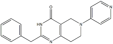 2-Benzyl-6-(4-pyridinyl)-5,6,7,8-tetrahydropyrido[4,3-d]pyrimidin-4(3H)-one Struktur