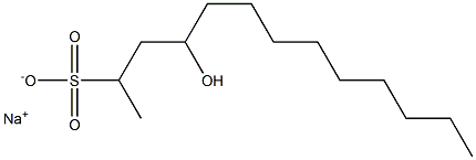 4-Hydroxytridecane-2-sulfonic acid sodium salt Struktur