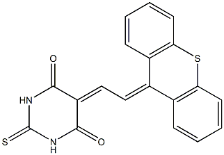 5-[2-(9H-Thioxanthen-9-ylidene)ethylidene]-1,2-dihydro-2-thioxopyrimidine-4,6(3H,5H)-dione Struktur