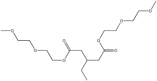 3-Ethylglutaric acid bis[2-(2-methoxyethoxy)ethyl] ester Struktur