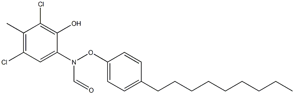 2-(4-Nonylphenoxyformylamino)-4,6-dichloro-5-methylphenol Struktur