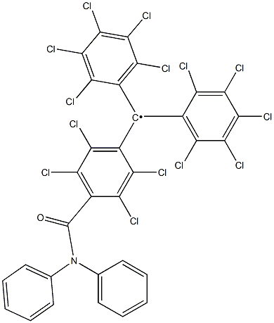 Bis(pentachlorophenyl)(4-(diphenylcarbamoyl)-2,3,5,6-tetrachlorophenyl)methyl radical Struktur