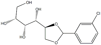 1-O,2-O-(3-Chlorobenzylidene)-D-glucitol Struktur