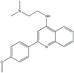 4-(2-Dimethylaminoethylamino)-2-(4-methoxyphenyl)quinoline Struktur