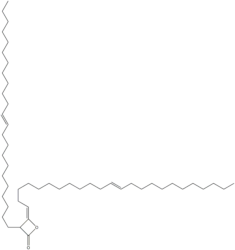 3-(11-Tricosenyl)-4-(12-tetracosen-1-ylidene)oxetan-2-one Struktur