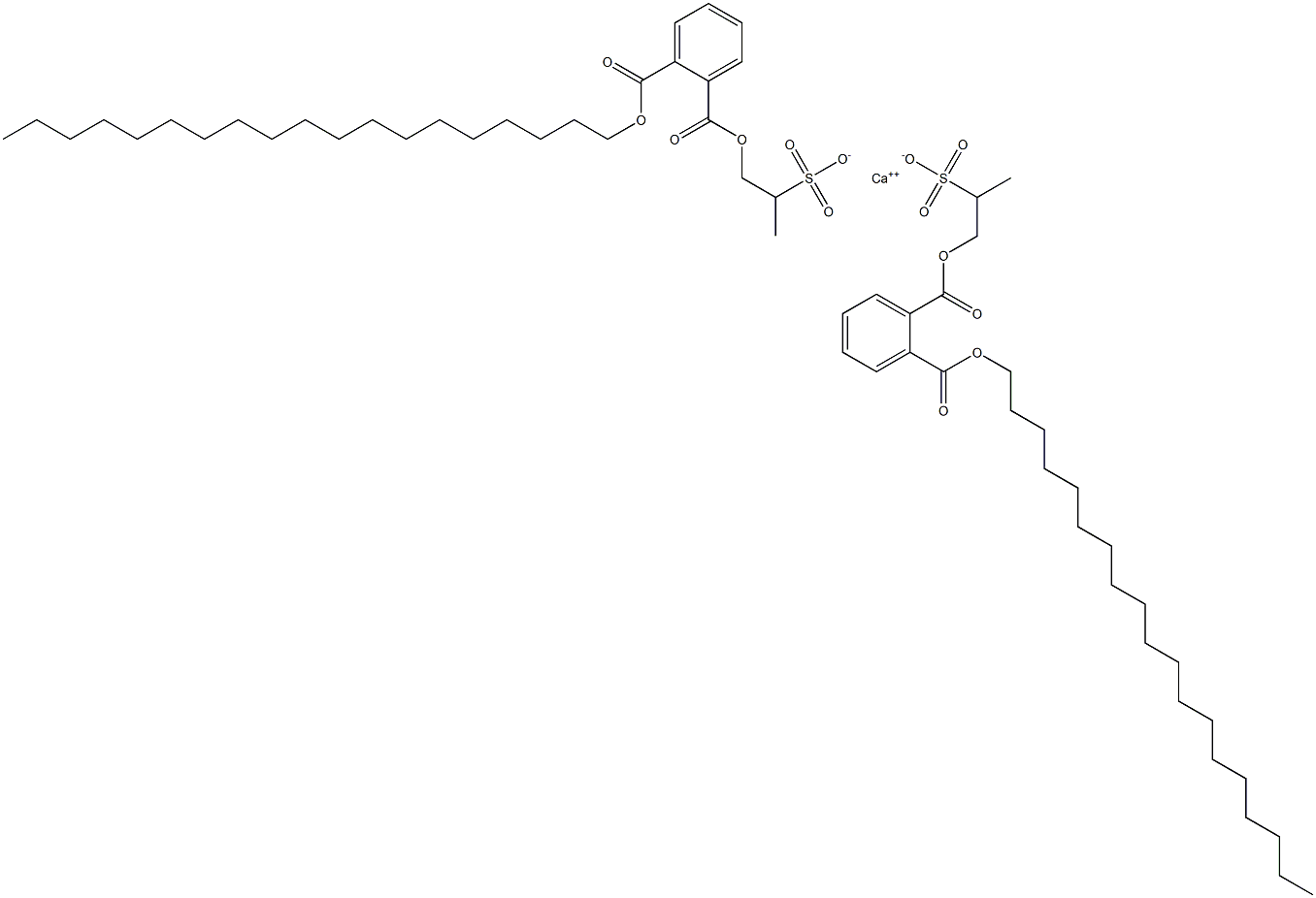 Bis[1-[(2-nonadecyloxycarbonylphenyl)carbonyloxy]propane-2-sulfonic acid]calcium salt Struktur